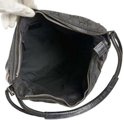 Gucci Shoulder Bag GG Canvas Nylon Pattern Black — view 9