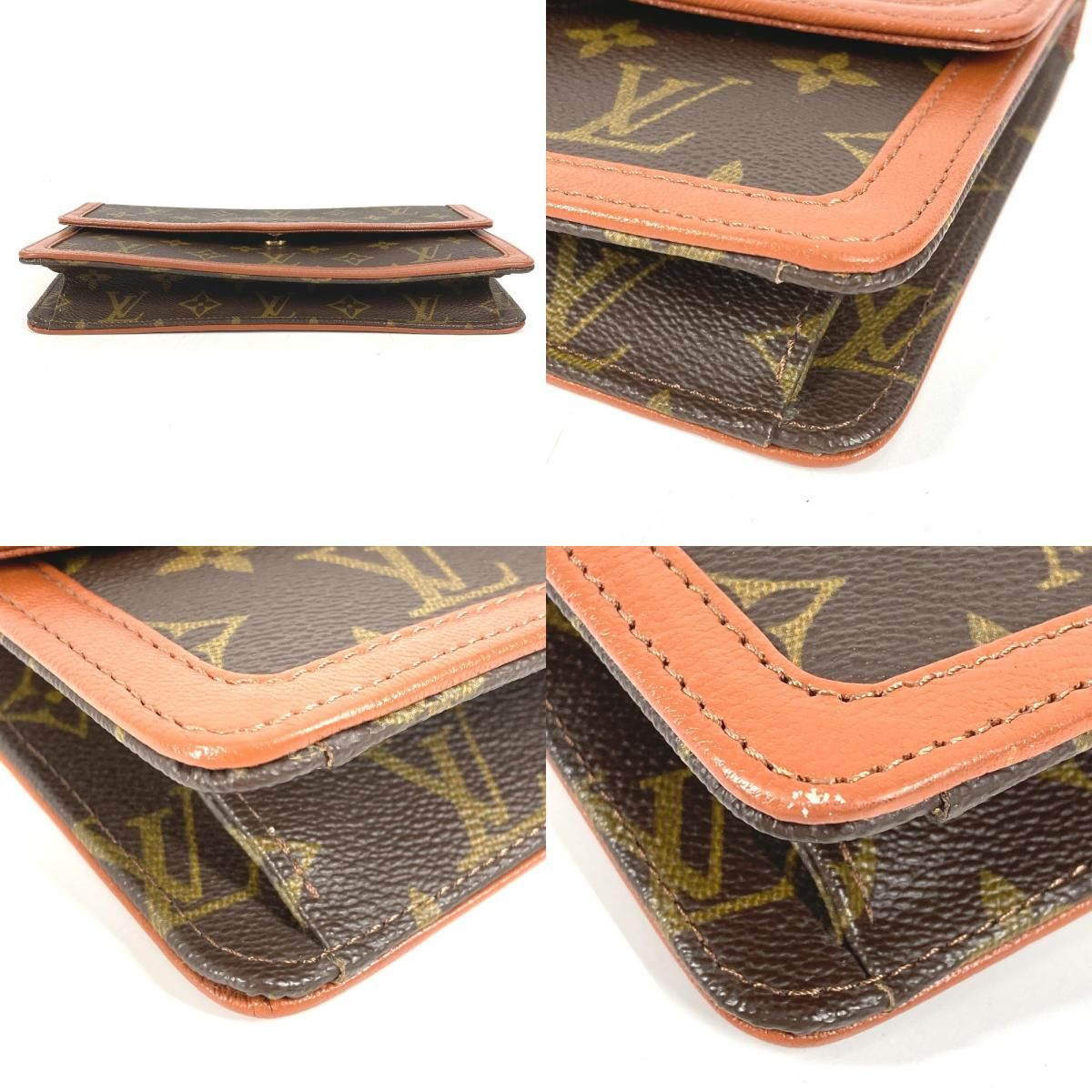 Louis Vuitton Clutch Pochette Dam PM Monogram Canvas Brown