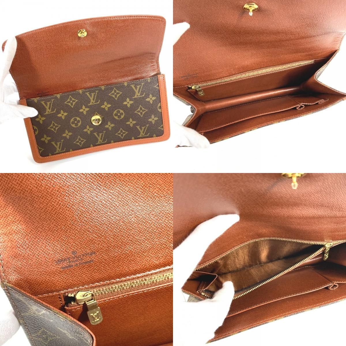 Louis Vuitton Clutch Pochette Dam PM Monogram Canvas Brown