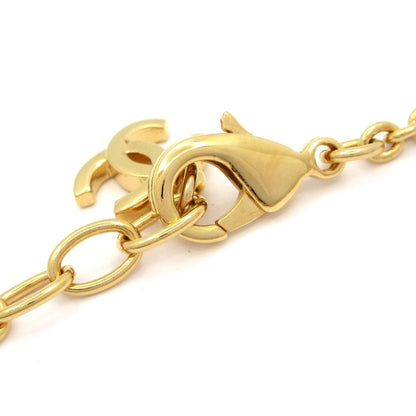 Chanel Necklace Gold Black CC Logo