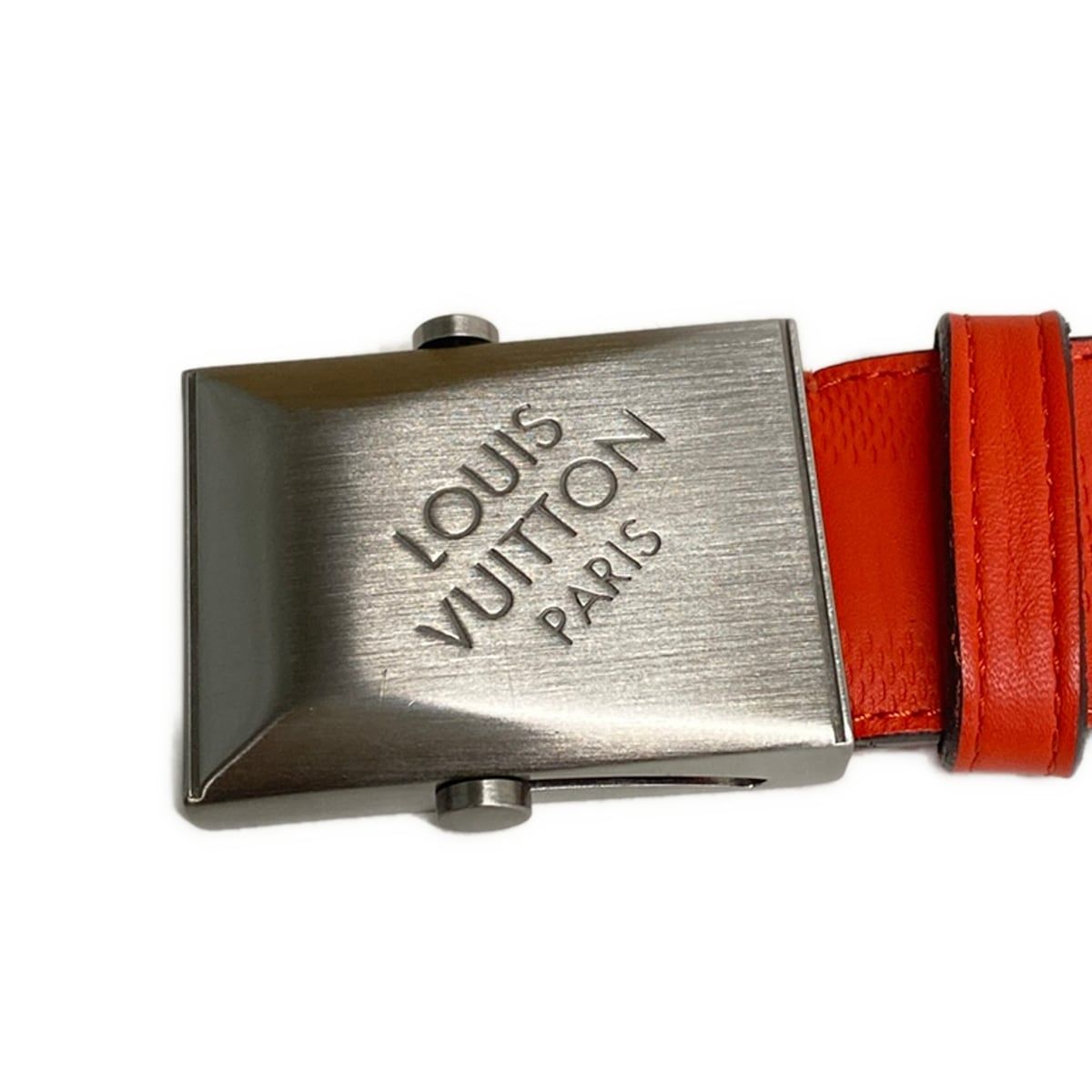 Louis Vuitton Belt 90 Ceinture Pyramid Red Leather