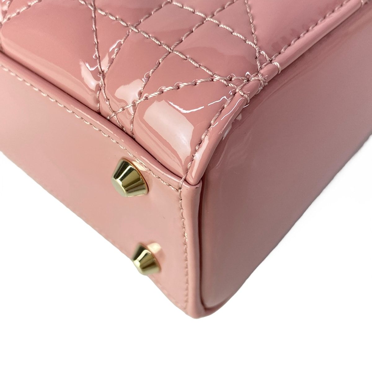 Dior Lady Mini Bag Pink Gold Leather