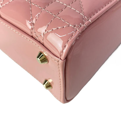 Dior Lady Mini Bag Pink Gold Leather