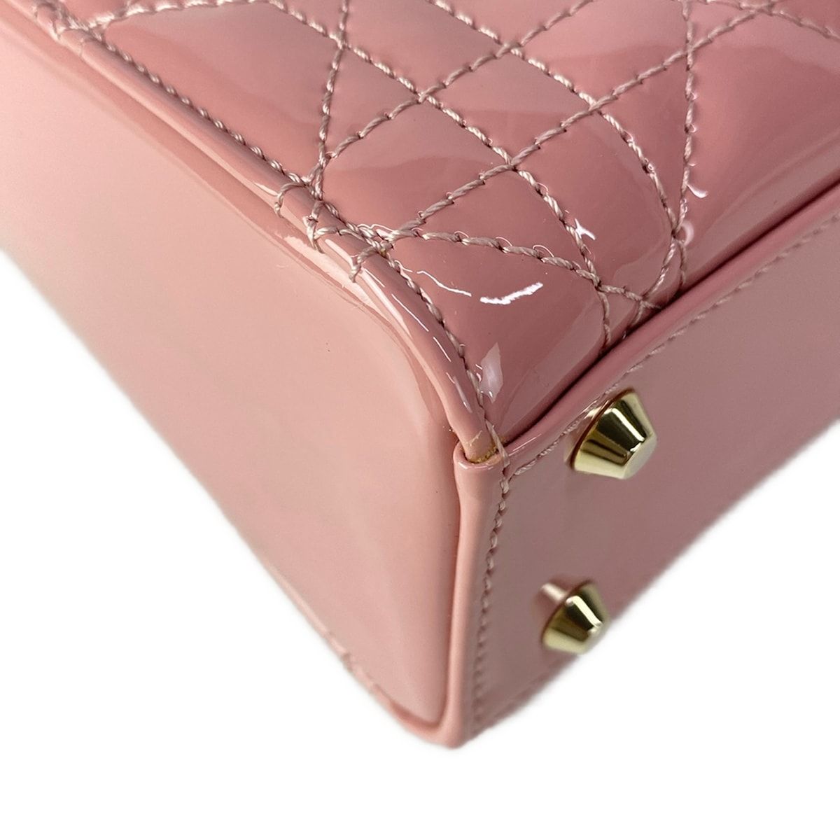 Dior Lady Mini Bag Pink Gold Leather