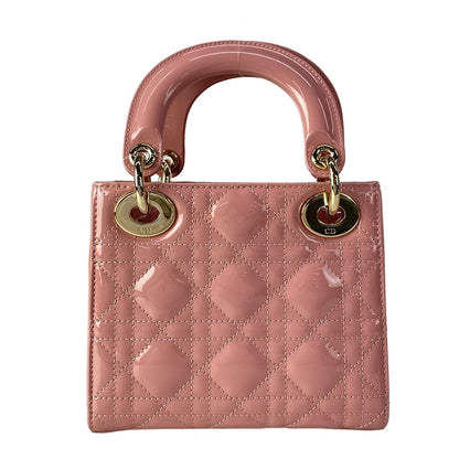 Dior Lady Mini Bag Pink Gold Leather