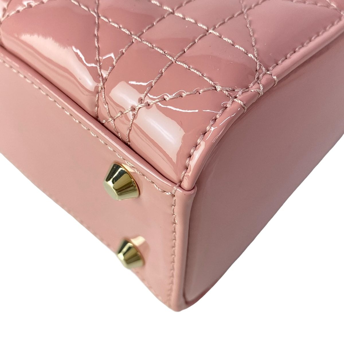 Dior Lady Mini Bag Pink Gold Leather
