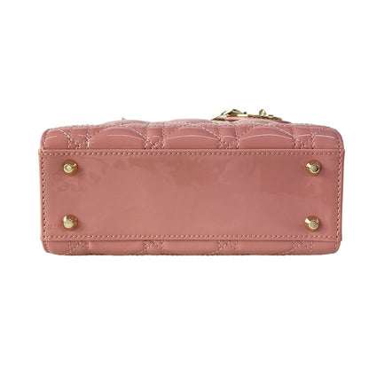 Dior Lady Mini Bag Pink Gold Leather