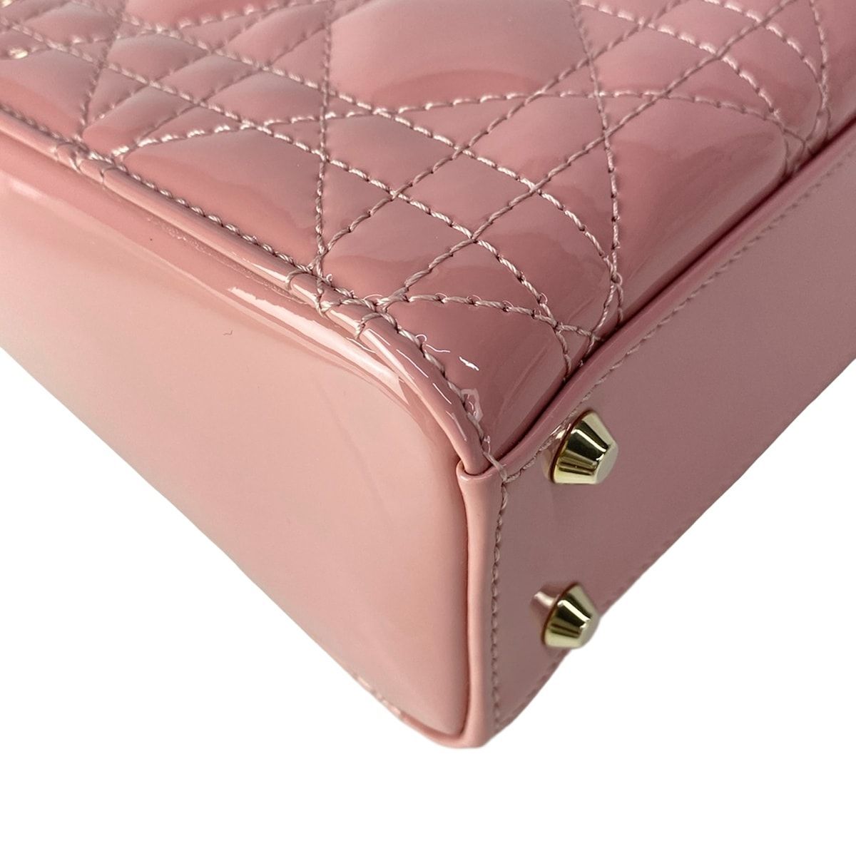 Dior Lady Mini Bag Pink Gold Leather