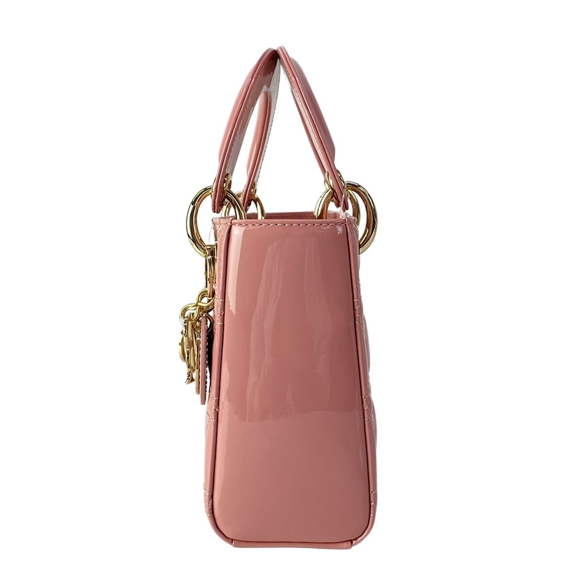 Dior Lady Mini Bag Pink Gold Leather