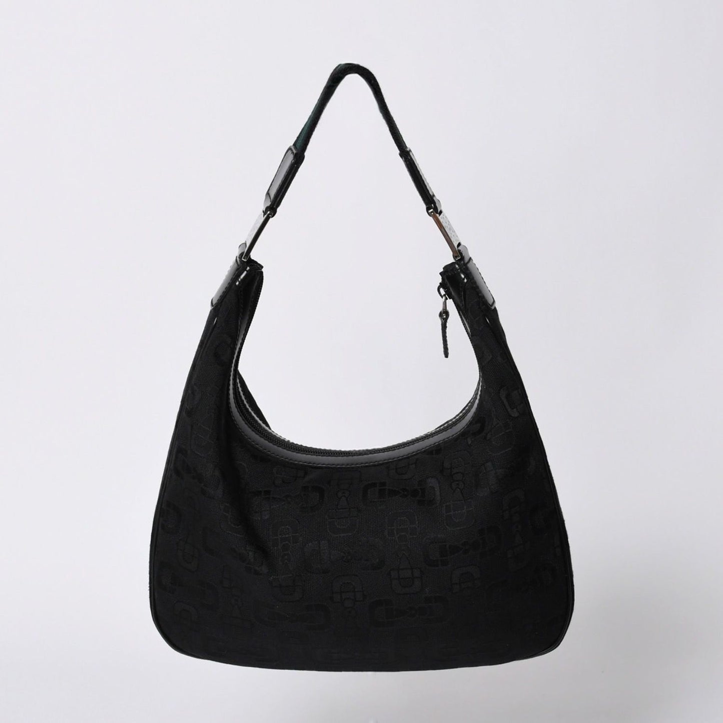 Gucci Hobo Handbag Canvas Sherry Line Black — view 2