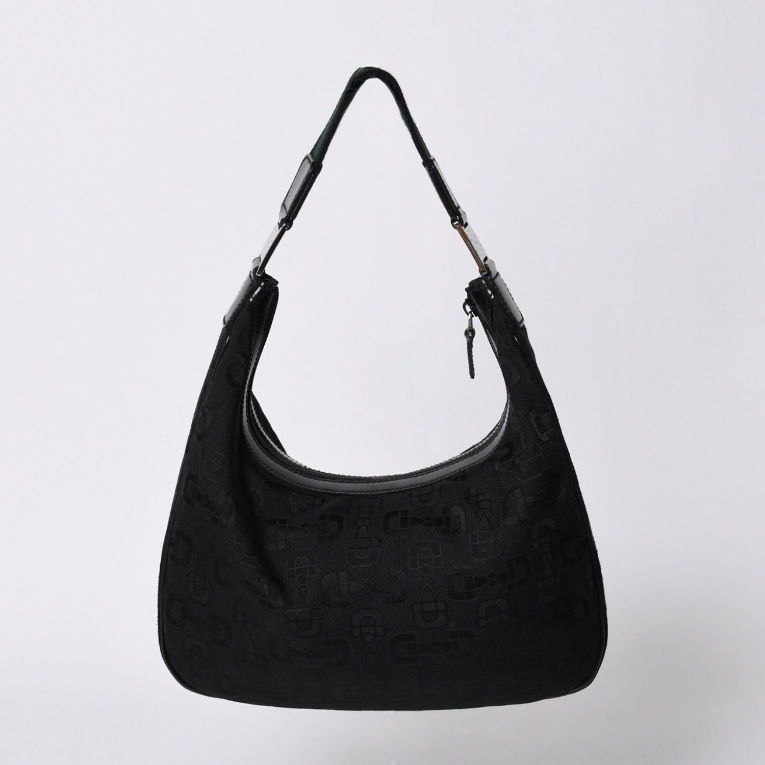 Gucci Hobo Handbag Canvas Sherry Line Black — view 2