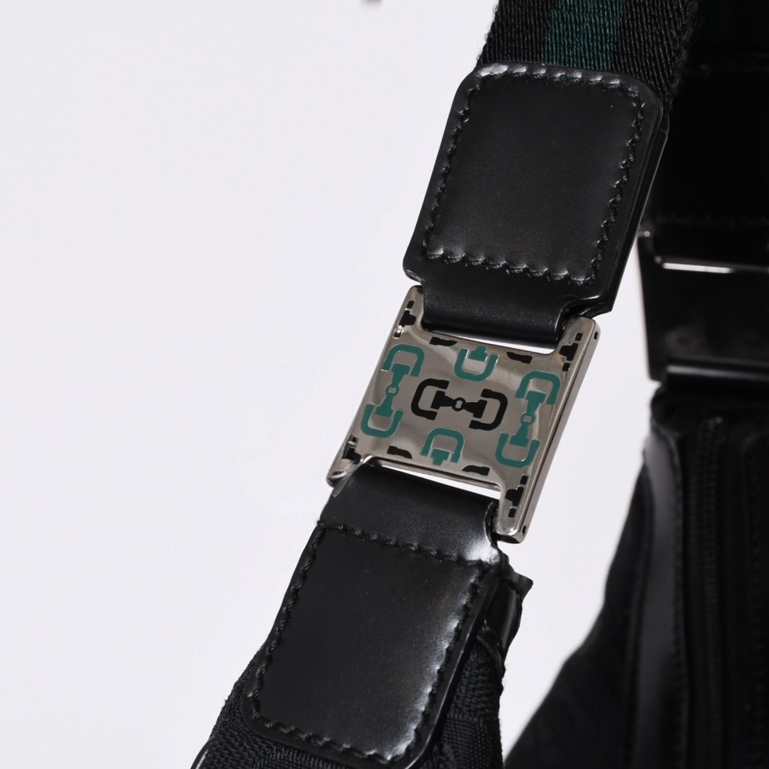 Gucci Hobo Handbag Canvas Sherry Line Black — view 4