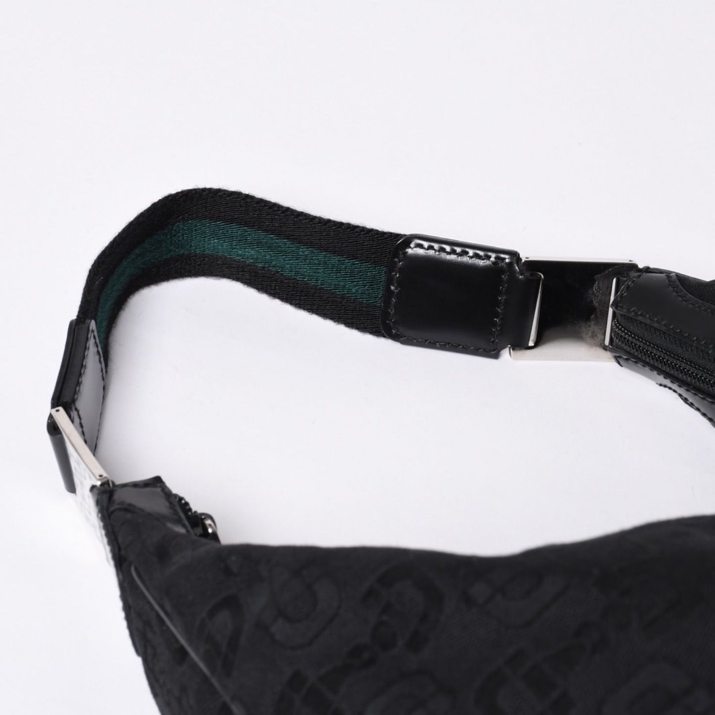 Gucci Hobo Handbag Canvas Sherry Line Black — view 6