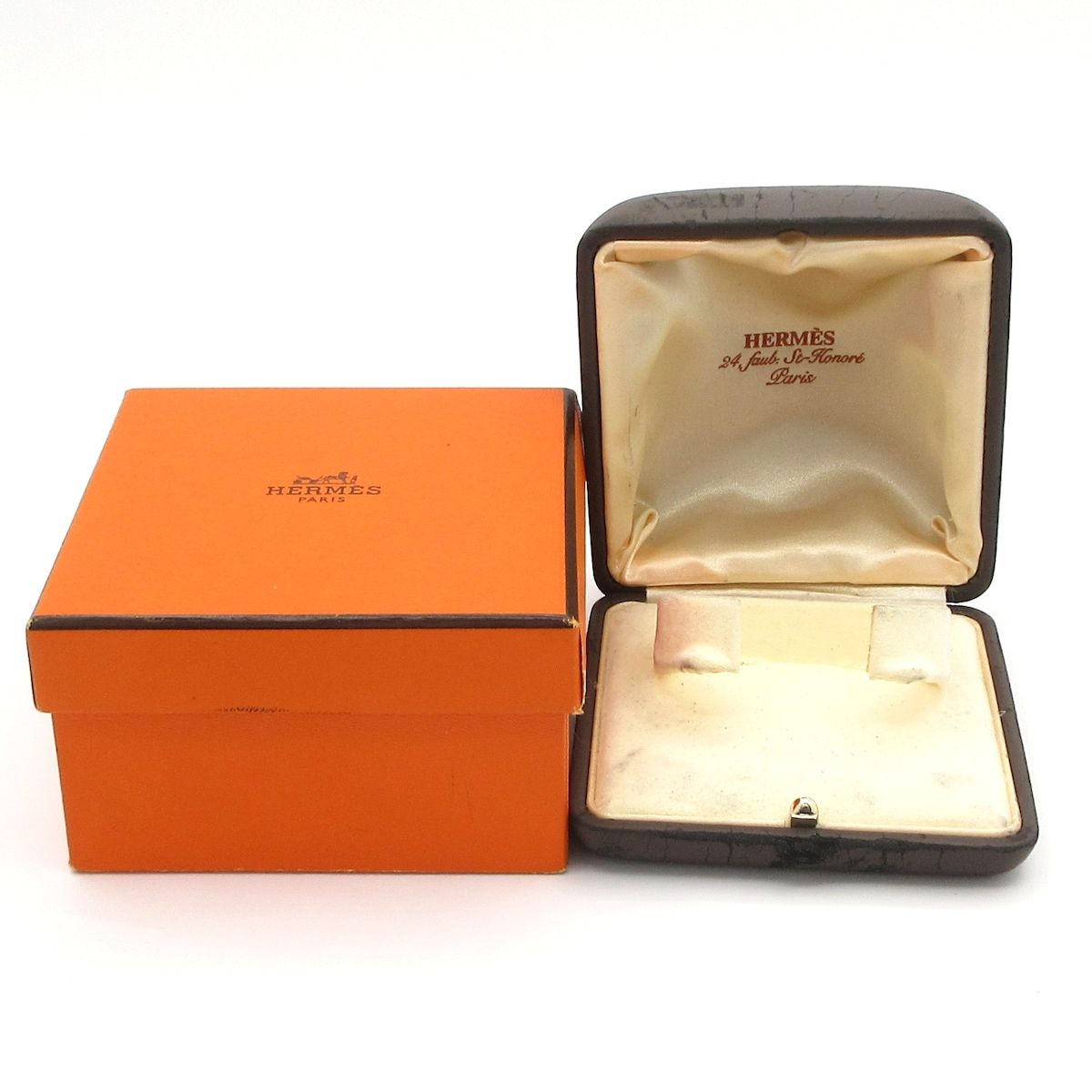 Hermes Bangle Click HH Silver Black Bracelet