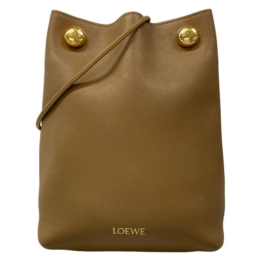 Loewe Shoulder Bag Pebble Pouch Brown