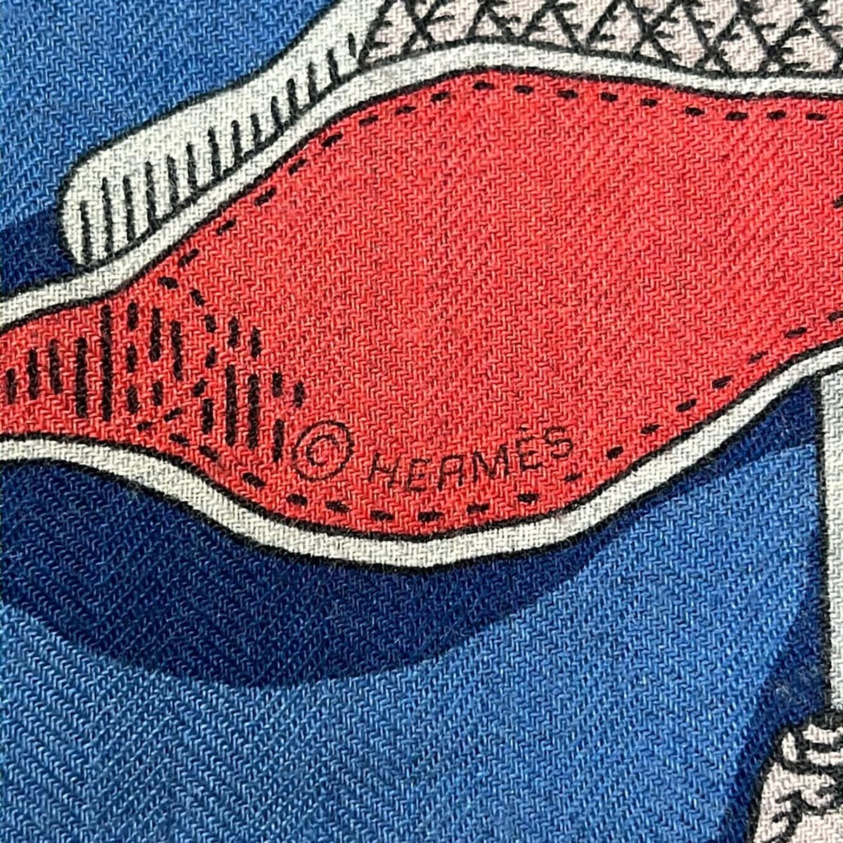 Hermes Shawl Triangle Jean Gray Light Pink Multi Cashmere Silk Scarf