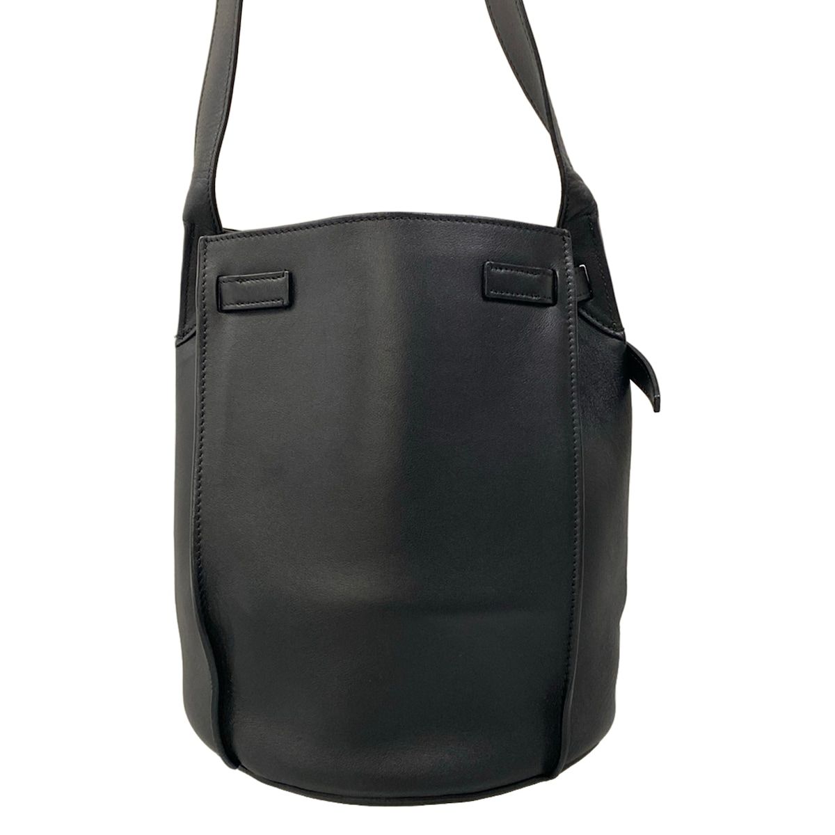Celine Shoulder Bag Big Bucket with Long Strap Black Leather