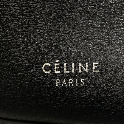 Celine Shoulder Bag Big Bucket with Long Strap Black Leather