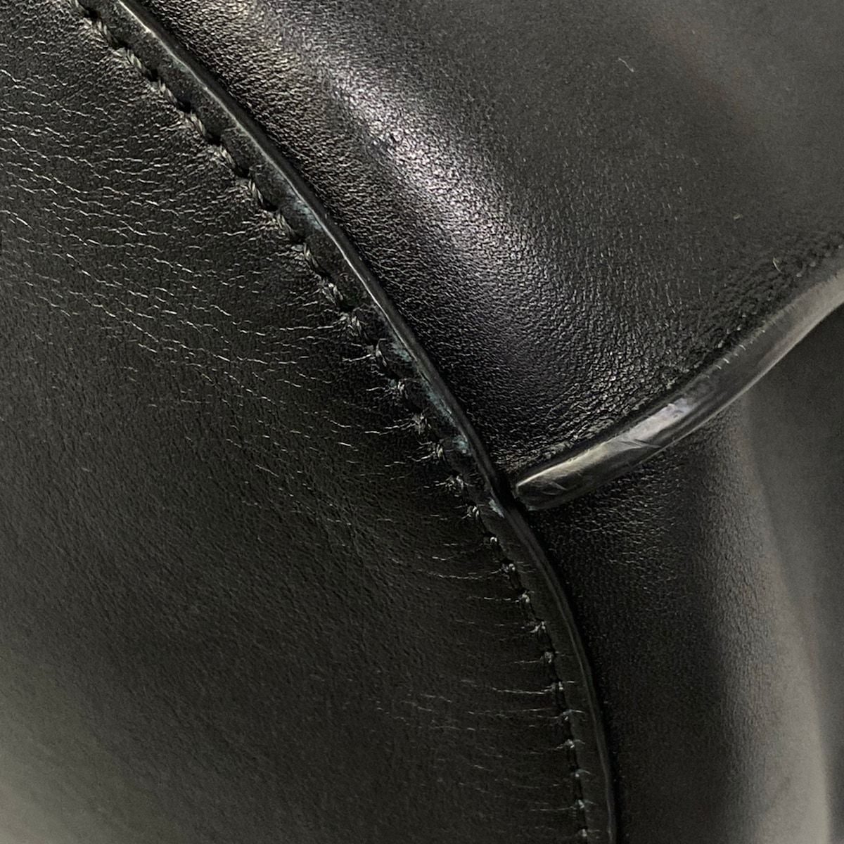 Celine Shoulder Bag Big Bucket with Long Strap Black Leather