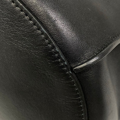 Celine Shoulder Bag Big Bucket with Long Strap Black Leather