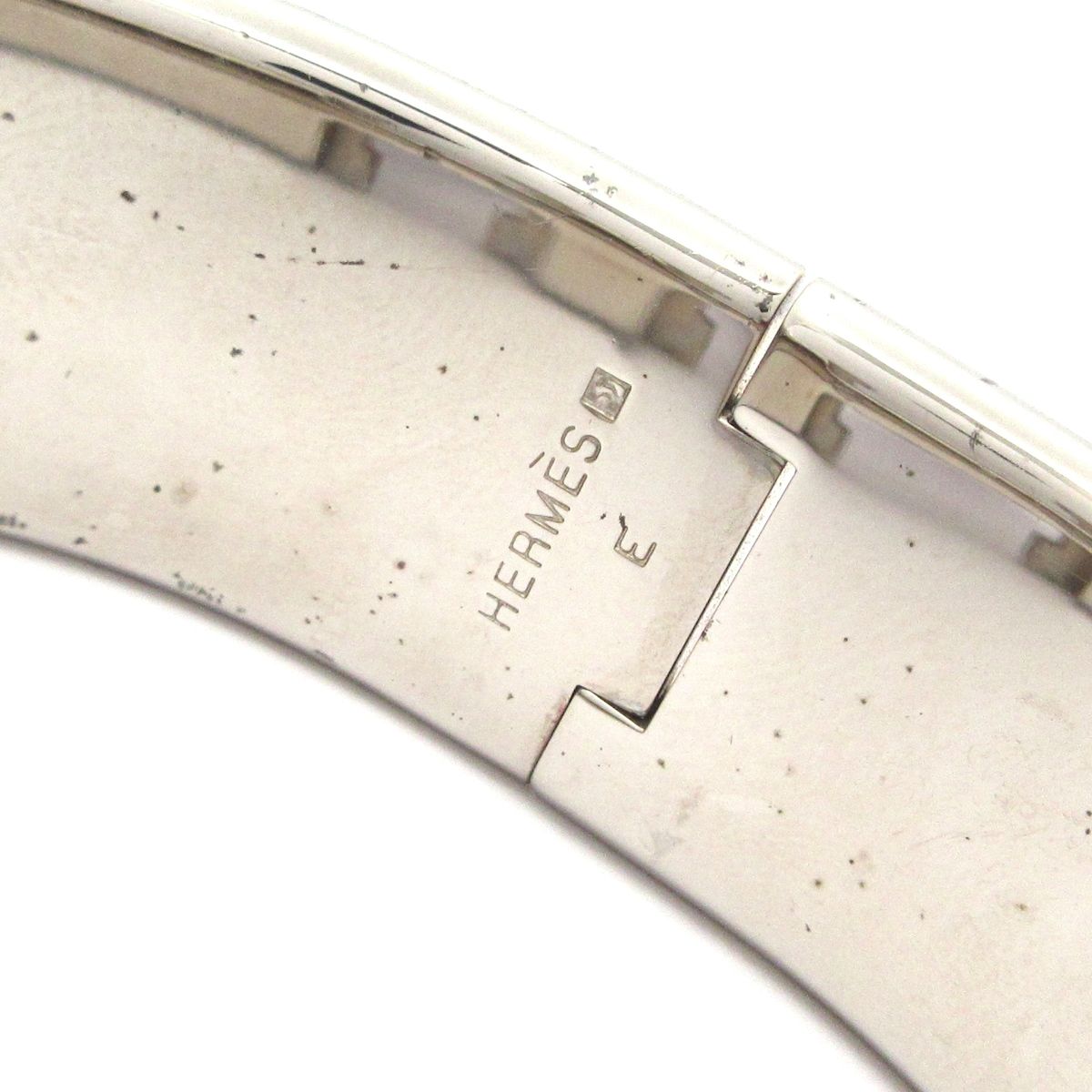 Hermes Bangle Clic Clac Silver Black Bracelet