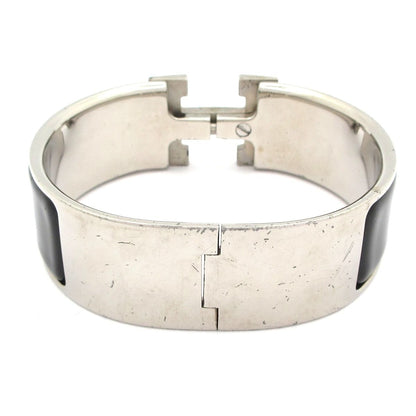 Hermes Bangle Clic Clac Silver Black Bracelet
