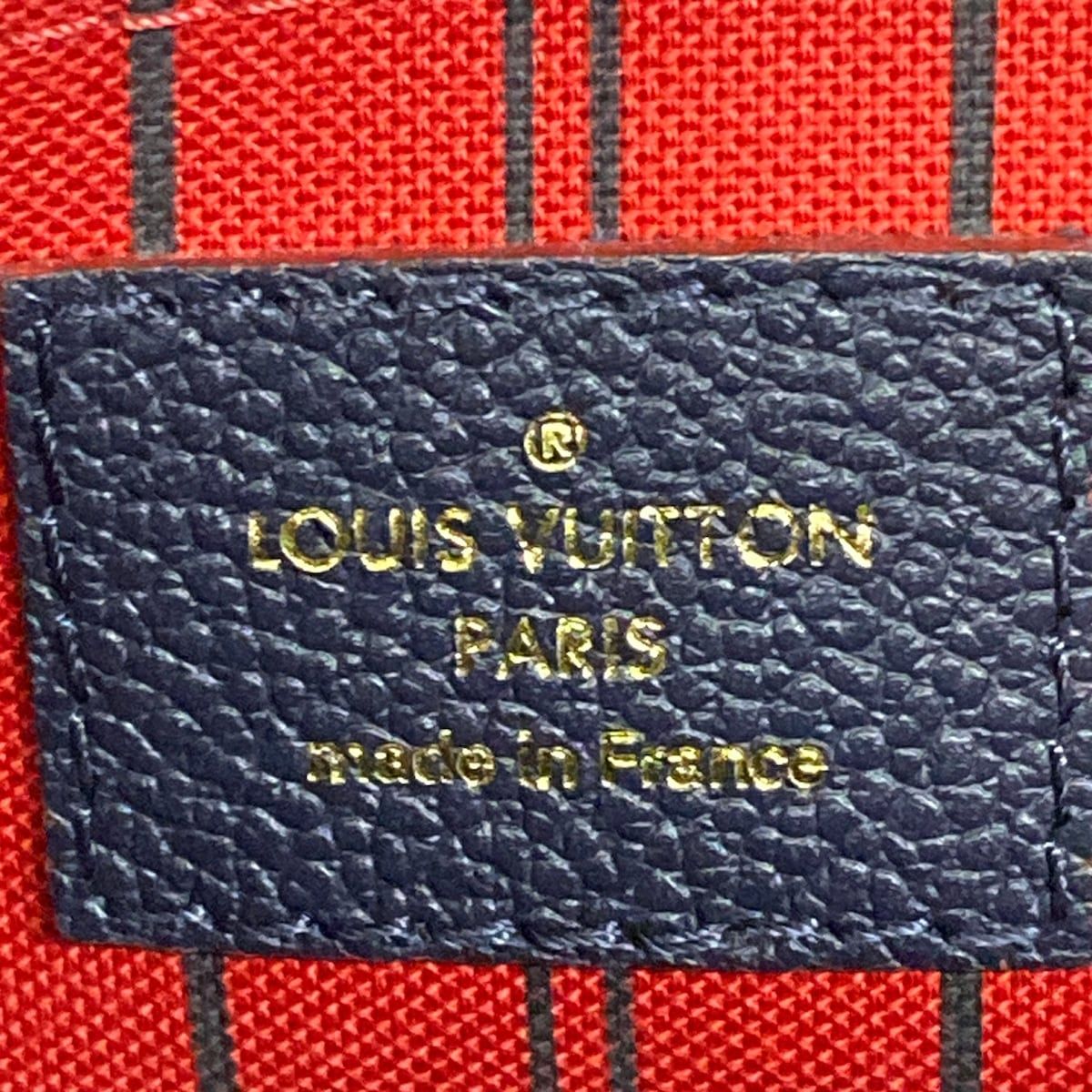 Louis Vuitton Handbag Monogram Empreinte Montaigne BB Marine Leather Cowhide