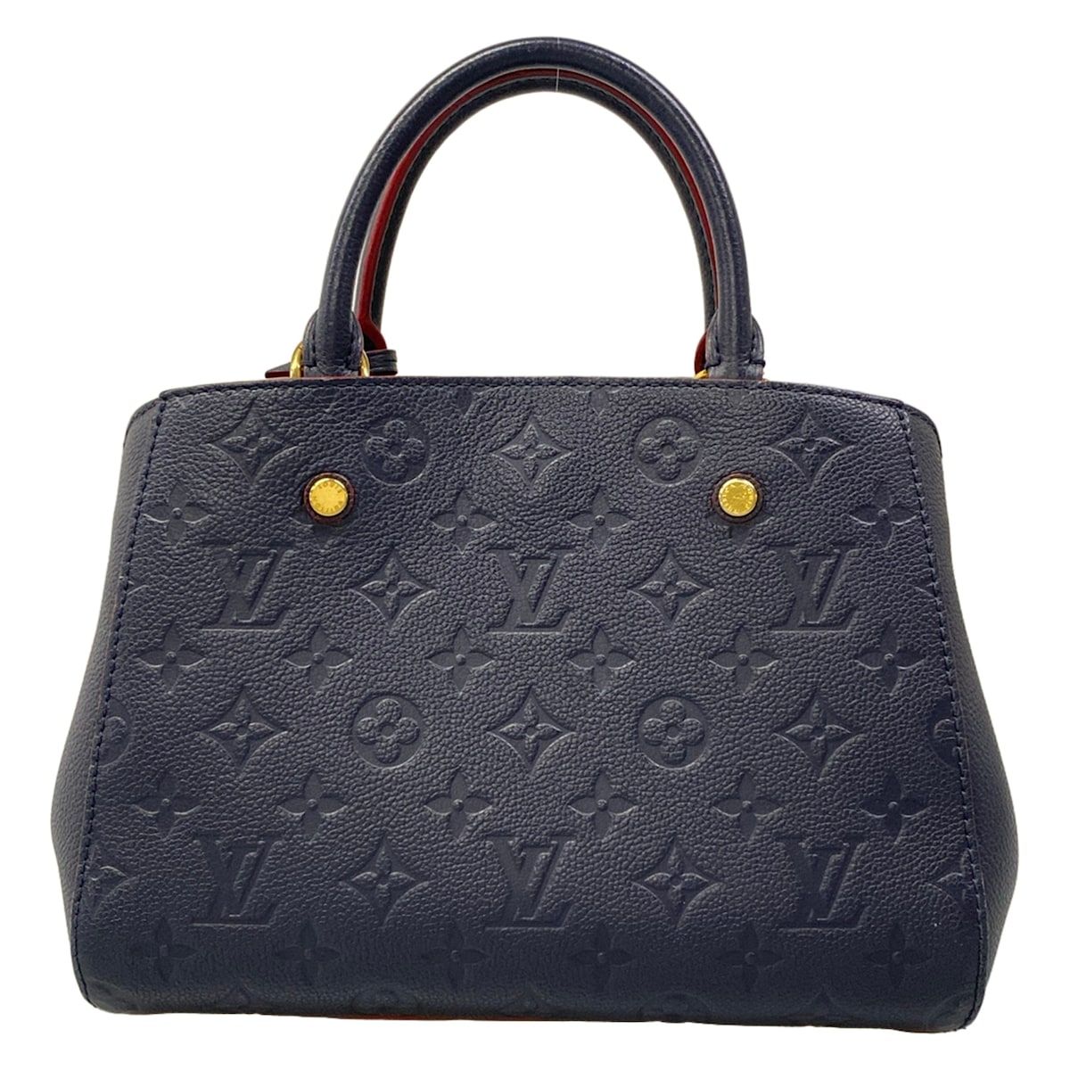 Louis Vuitton Handbag Monogram Empreinte Montaigne BB Marine Leather Cowhide