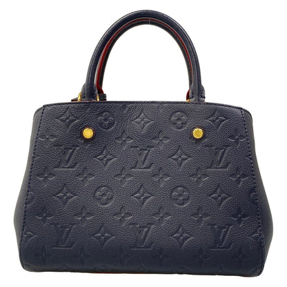 Louis Vuitton Handbag Monogram Empreinte Montaigne BB Marine Leather Cowhide
