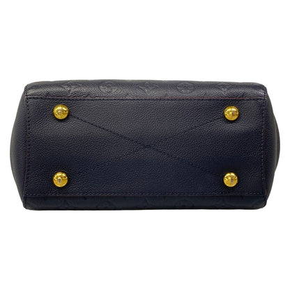 Louis Vuitton Handbag Monogram Empreinte Montaigne BB Marine Leather Cowhide