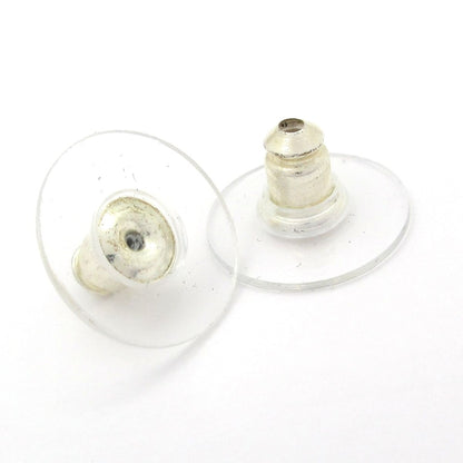 Chanel Earrings CC Logo Silver Clear White Star