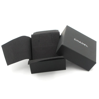Chanel Earrings CC Logo Silver Clear White Star