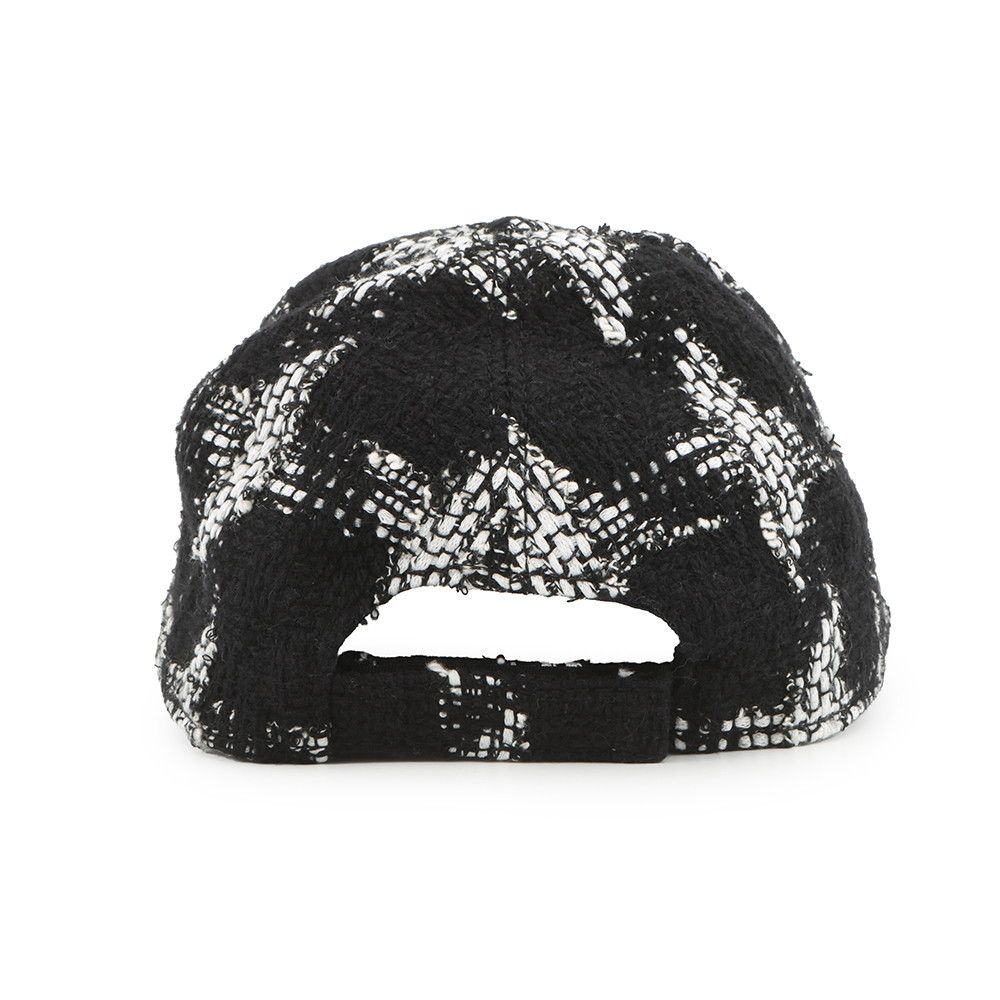 Chanel Cap CC Logo Tweed Cotton M Hat Black