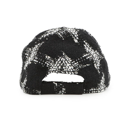 Chanel Cap CC Logo Tweed Cotton M Hat Black