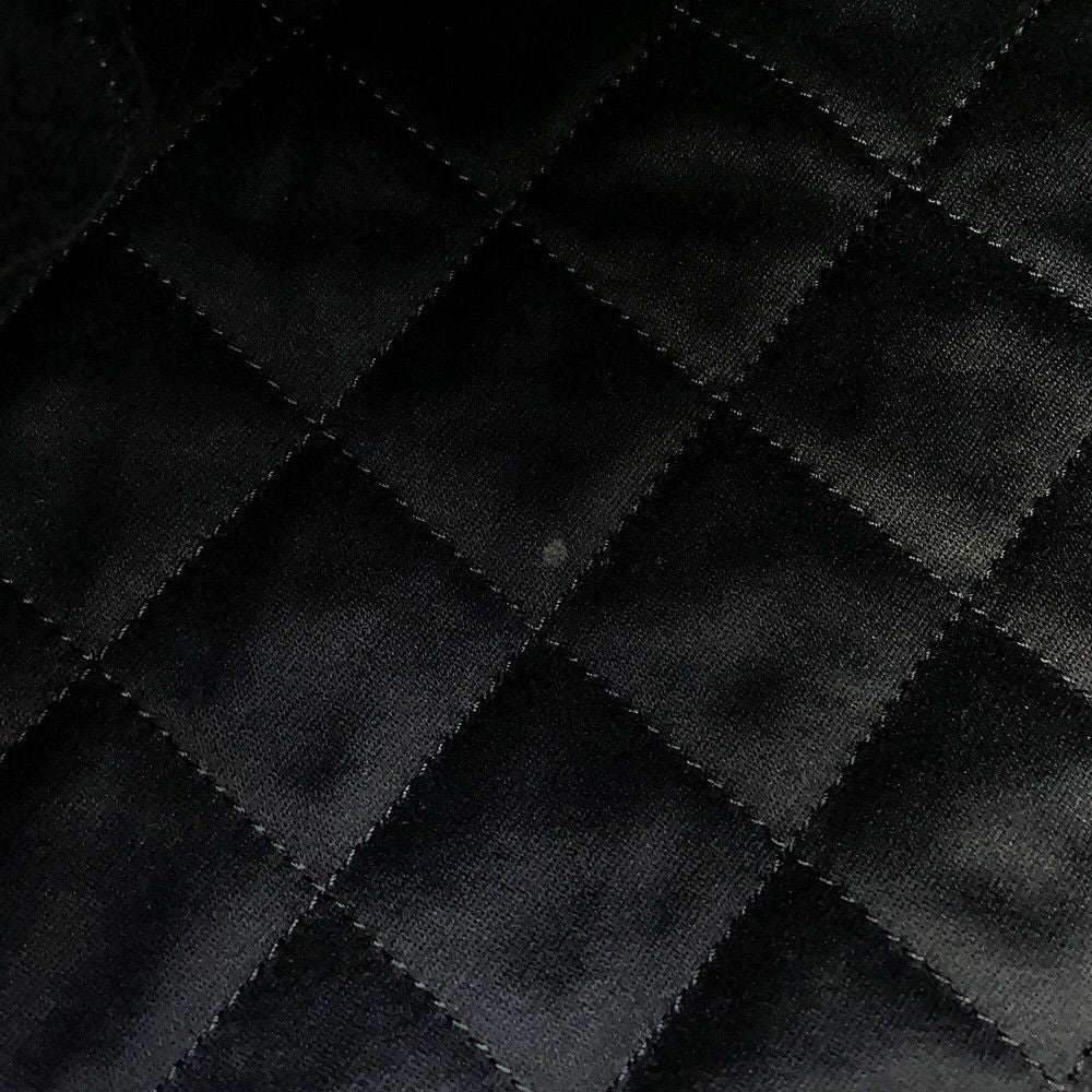 Chanel Chain Shoulder Bag 22 Quilted Small Velour Sequin Black with Pouch