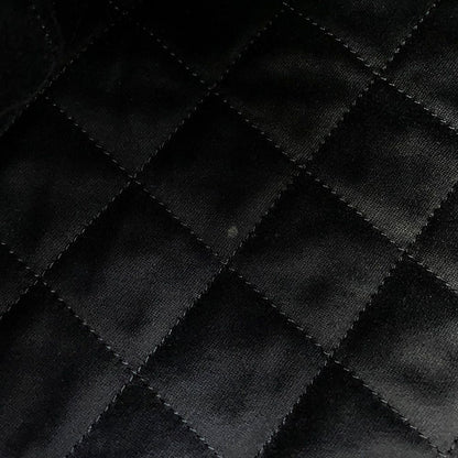 Chanel Chain Shoulder Bag 22 Quilted Small Velour Sequin Black with Pouch