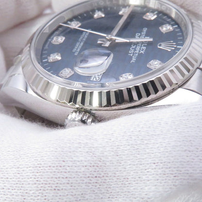 Rolex Datejust 36 Roulette Blue Full Ted Dial Diamond