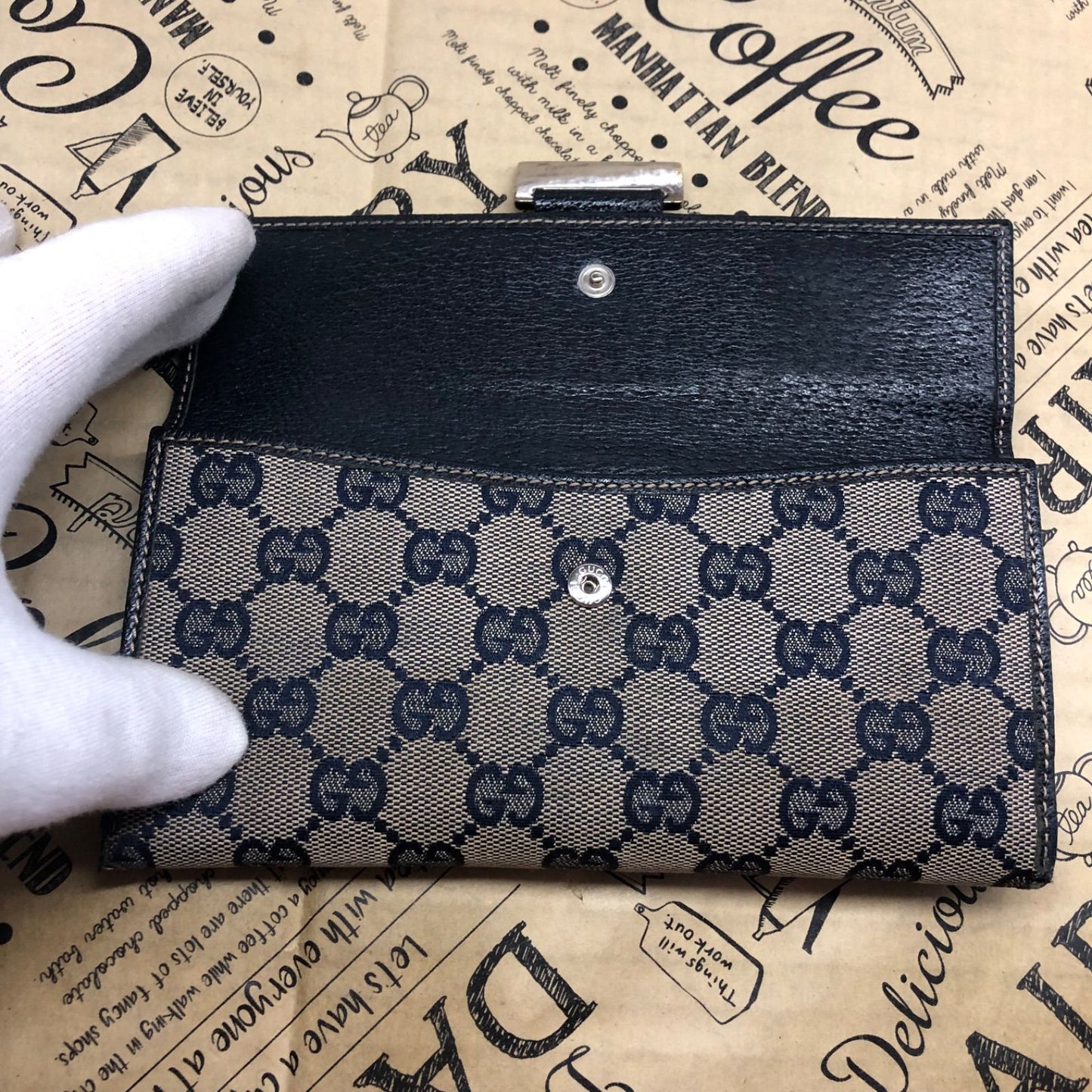 Gucci Bifold Wallet Hook Sherry GG Canvas Card Billfold — view 5