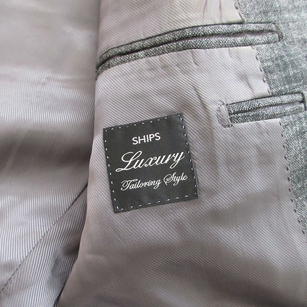 Loro Piana Ships Fabric Suit Set Plaid Pattern 3 Buttons Face Side Vents Gray