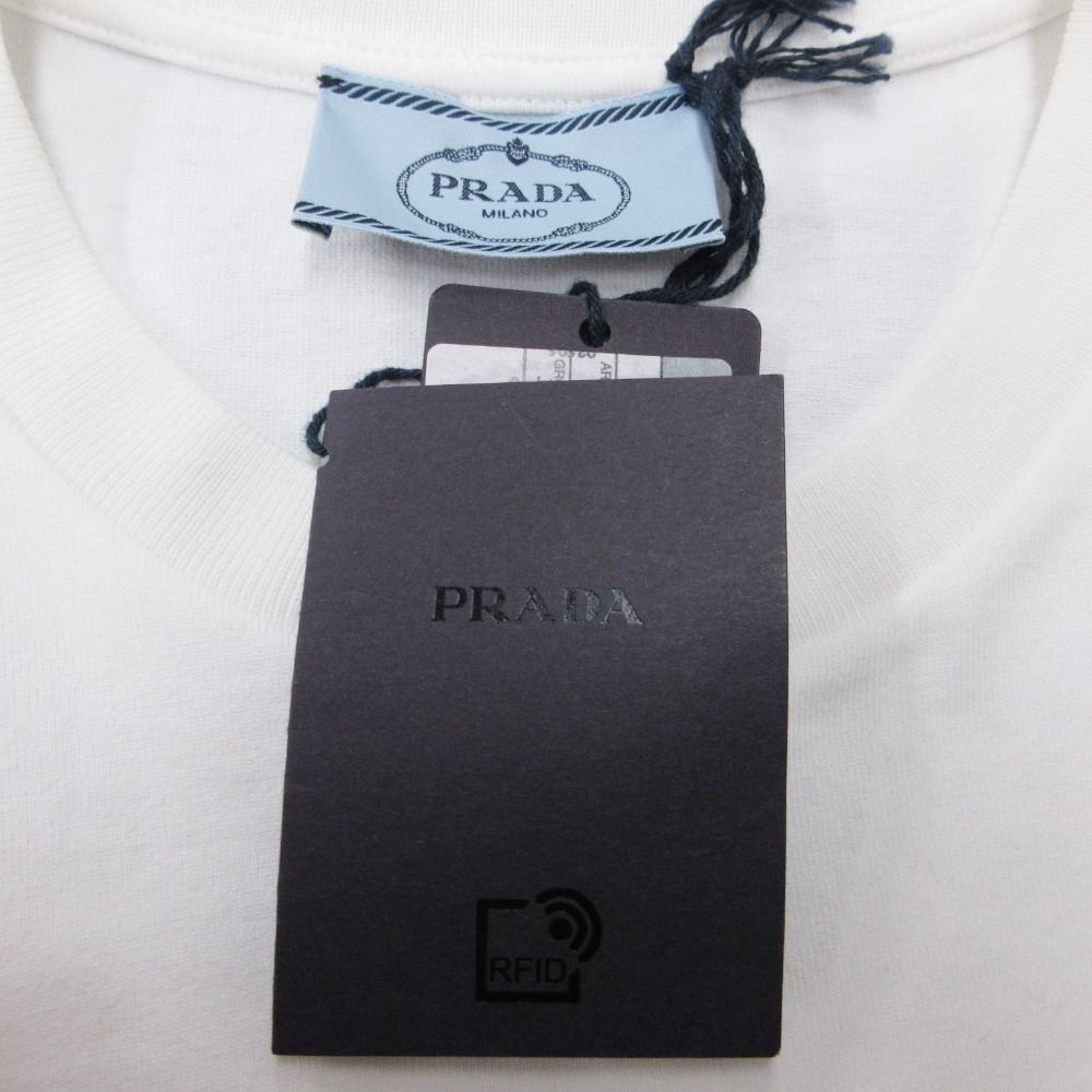 Prada Short Sleeve T-Shirt Jersey Pullover Top White XS Sweater