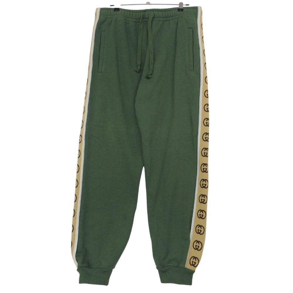 Gucci Set GG Logo Hooded Hoodie Jersey Sweatshirt Logo Track Pants Green