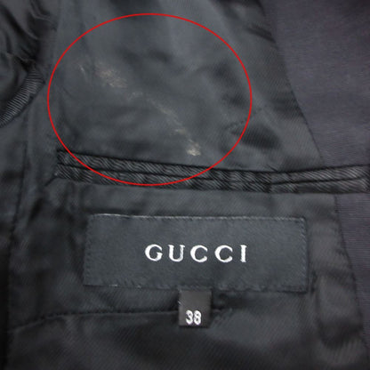 Gucci Suit Set Era Peak Lapel Straight Pants Gold Dark Navy