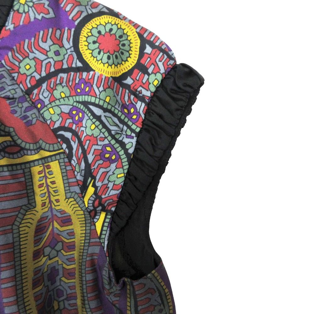 Louis Vuitton Blouse Silk Round Neck Sleeveless Pullover Top All Over Pattern