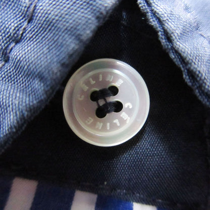 Celine Long Sleeve Shirt Phoebe Philo Era Striped Pattern Top Blue