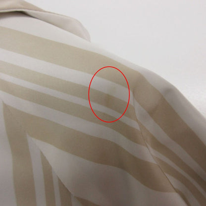 Loro Piana Jacket Pain System Striped Pattern Reversible Hooded Beige