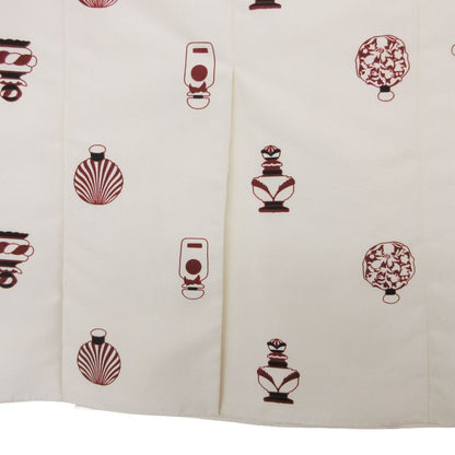 Hermes Skirt Perfume Pattern Parfum Silk Tight Knee Length Front Slit White