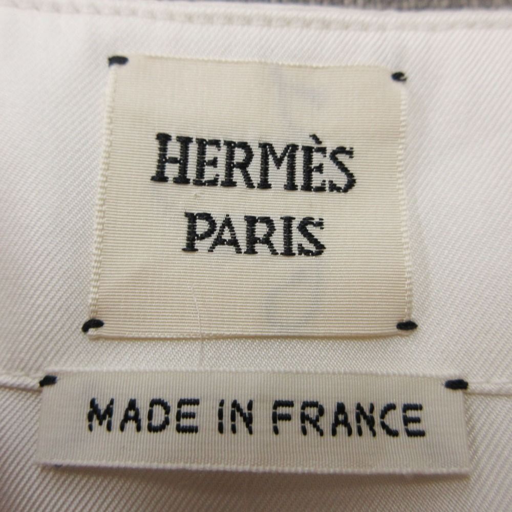 Hermes Skirt Perfume Pattern Parfum Silk Tight Knee Length Front Slit White