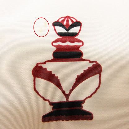 Hermes Skirt Perfume Pattern Parfum Silk Tight Knee Length Front Slit White