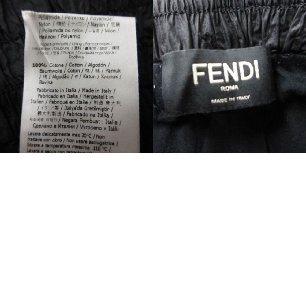 Fendi Pants Logo Nylon Track Black XS