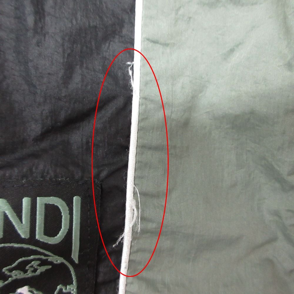 Fendi Pants Logo Nylon Track Black XS